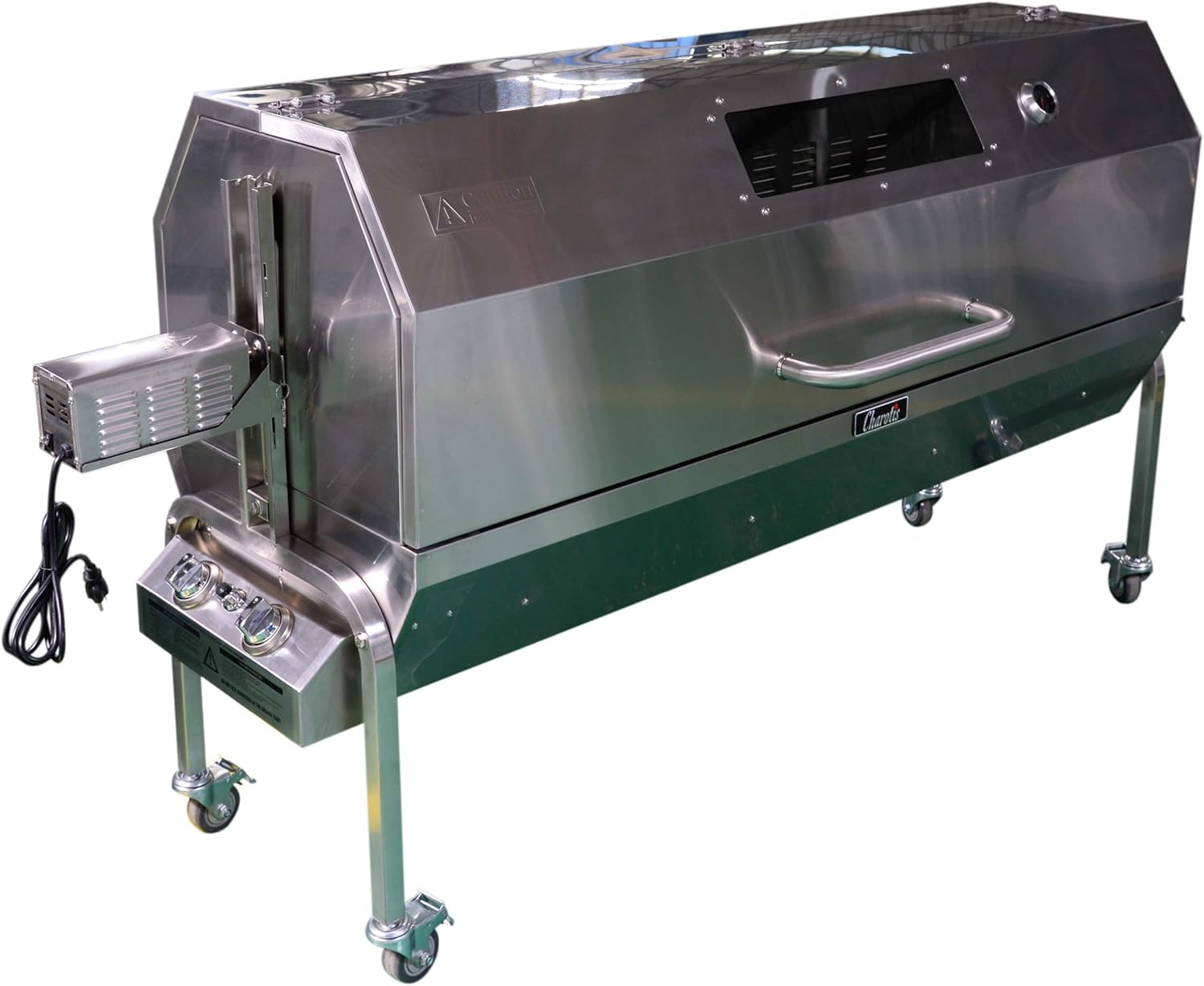 62" Propane Spit Roaster, 50W Motor, 100$ Stainless Steel BBQ rotisserie for Whole Pig, Lamb, Goat - Model SSG1-XL