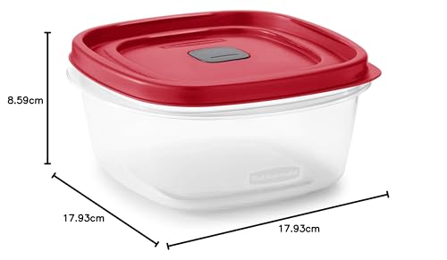 Rubbermaid Easy Find Lids 5-Cup Food Storage Container, Racer Red, 2-Pack Q92043