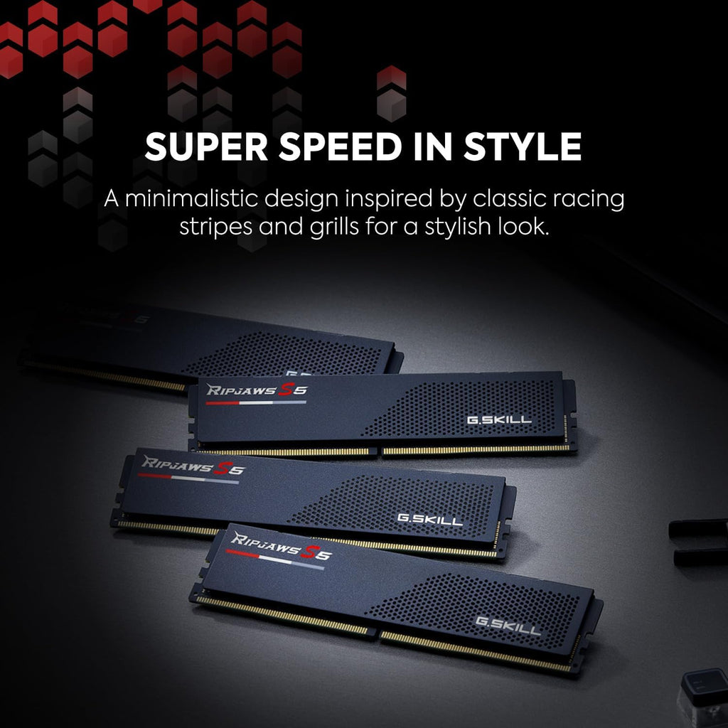 G.SKILL Ripjaws S5 DDR5 RAM 32GB (2x16GB) 6600MT/s CL34 Desktop Memory UDIMM Matte Black T263704