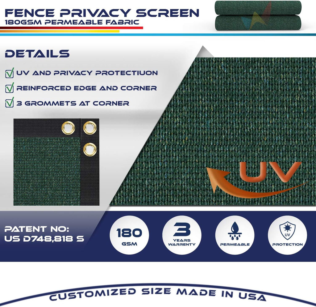 Fence Privacy Screen 15x27 ft Heavy Duty Mesh Green k7m