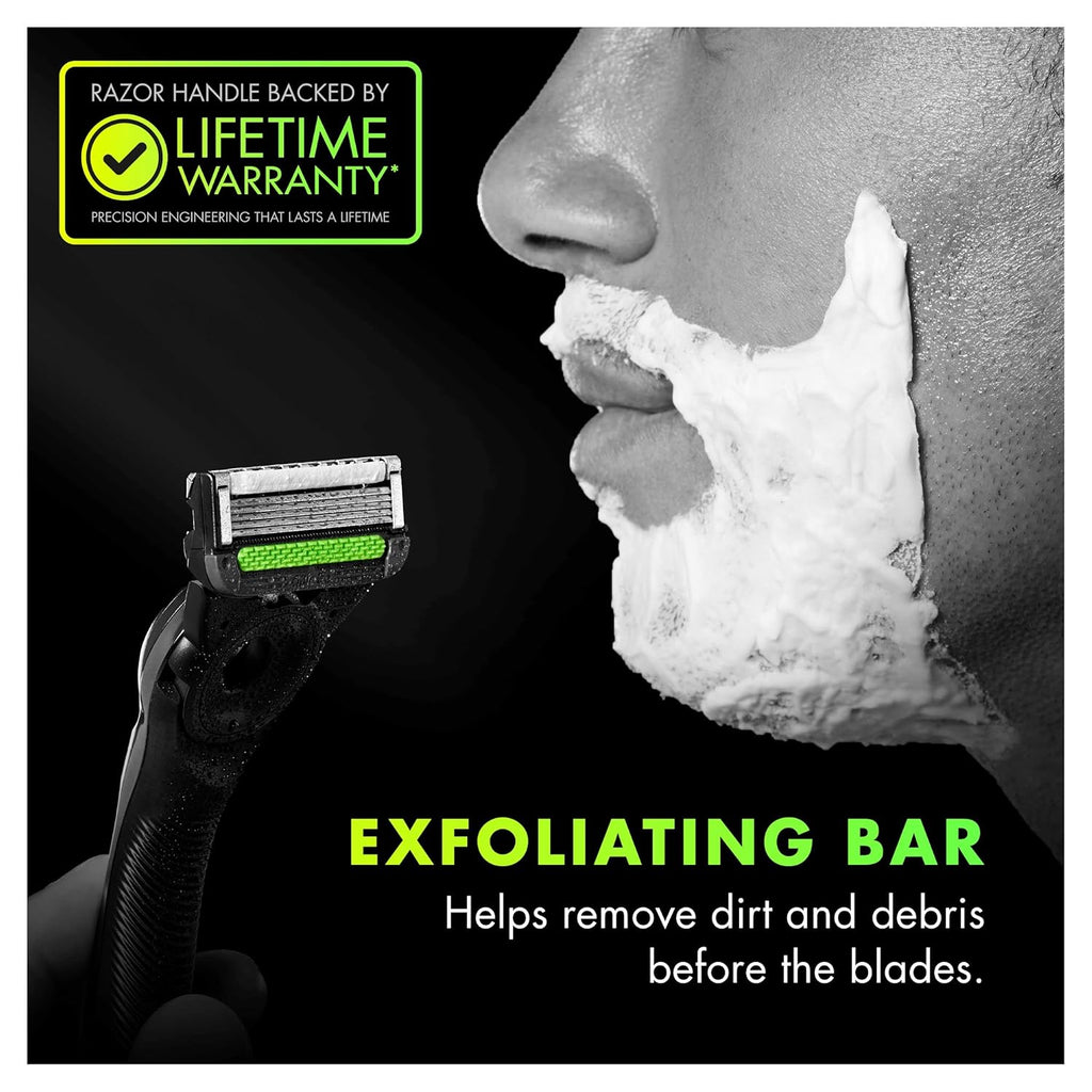 GilletteLabs Razor for Men with Exfoliating Bar, Magnetic Stand O9369