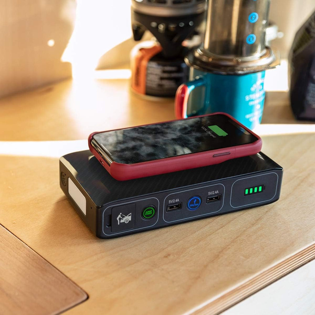 Wireless Laptop Power Bank 44400mWh Portable Charger Car Jump Starter AC Outlet k7