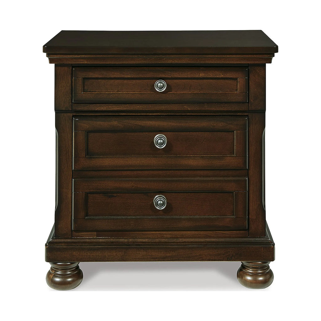 Signature Design by Ashley Porter 2 Drawer Nightstand, Dark Brown U39224