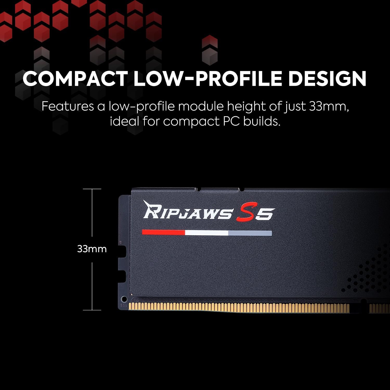 G.SKILL Ripjaws S5 DDR5 RAM 96GB (2x48GB) 6400MT/s CL32 Desktop Memory UDIMM - Matte Black F467876