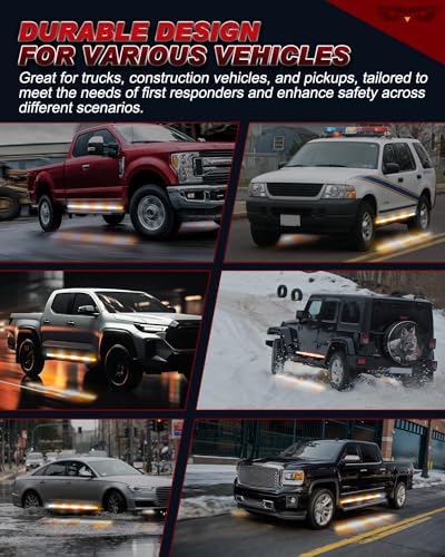LUMENIX 70 Inch Emergency Strobe Light Bar with Wireless Remote for Trucks Z97709