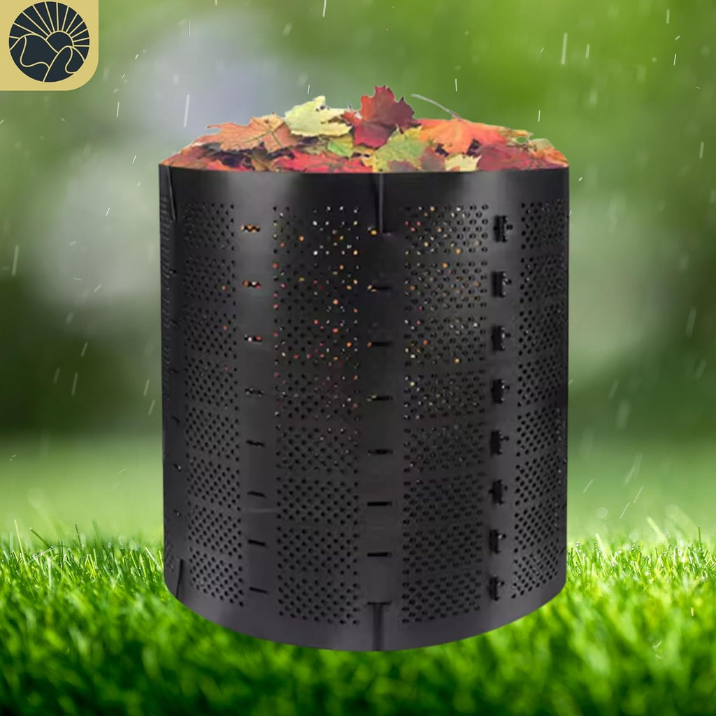 Compost Bin Outdoor Composter Easy Assembling Large Capacity Yard Waste k7m