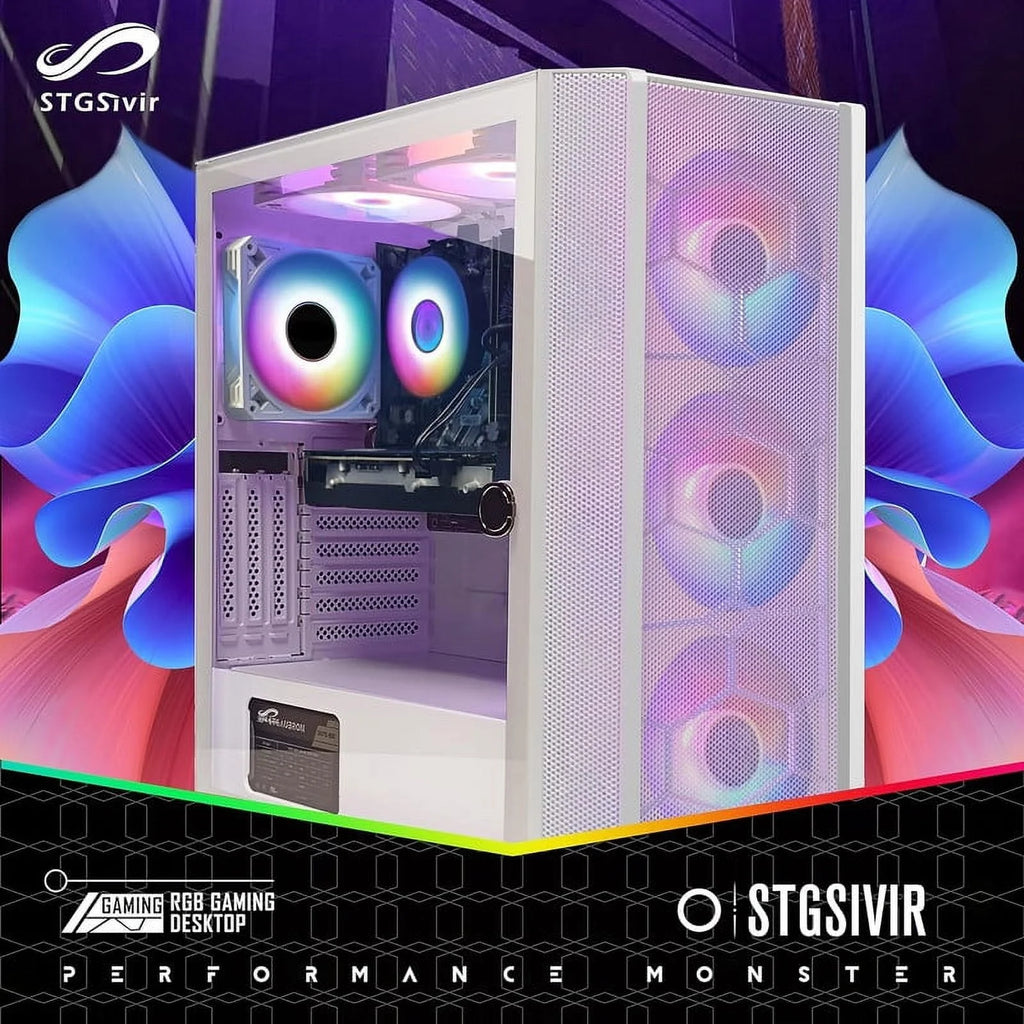 Gaming Desktop PC, Intel Core i7, 16G RAM, 1T SSD, RX 5600 XT 6G, WiFi 6, RGB Fan & Keyboard, Windows 10 Home k7