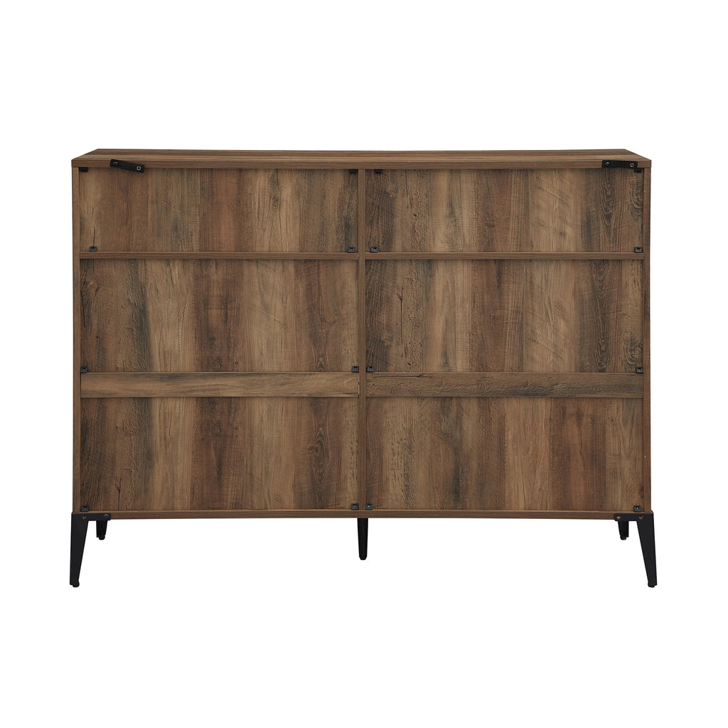 Walker Edison Designs Jeremy 6-Shelf Reclaimed Bookcase Barnwood X8525
