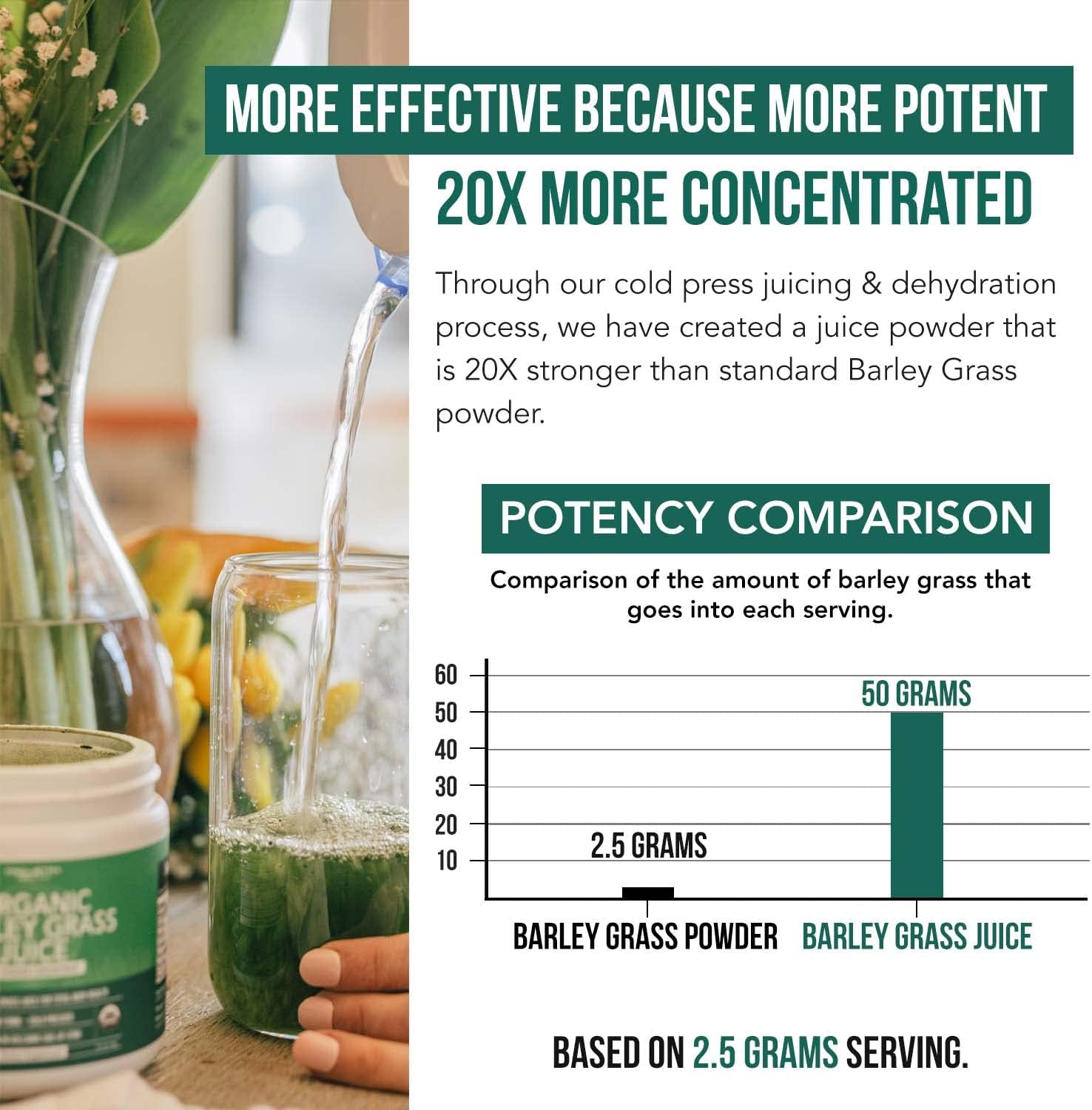 Organic Barley Grass Juice Powder Cold-Pressed CO2 Dried Gluten Free Vegan 5.3 oz k7