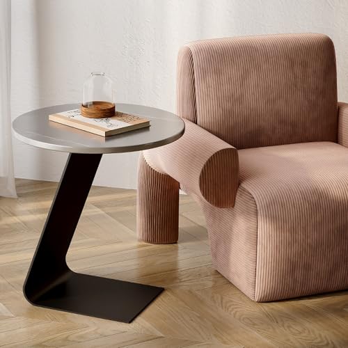 C Table End Table for Couch, Space Saving Side Table, Gray C52217