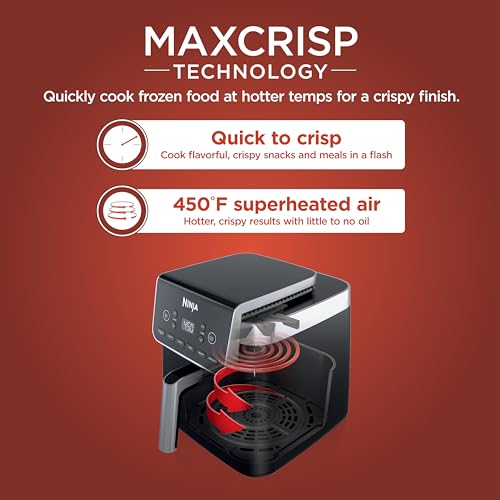Air Fryer 4-in-1 5 QT Nonstick Basket Grey k7p