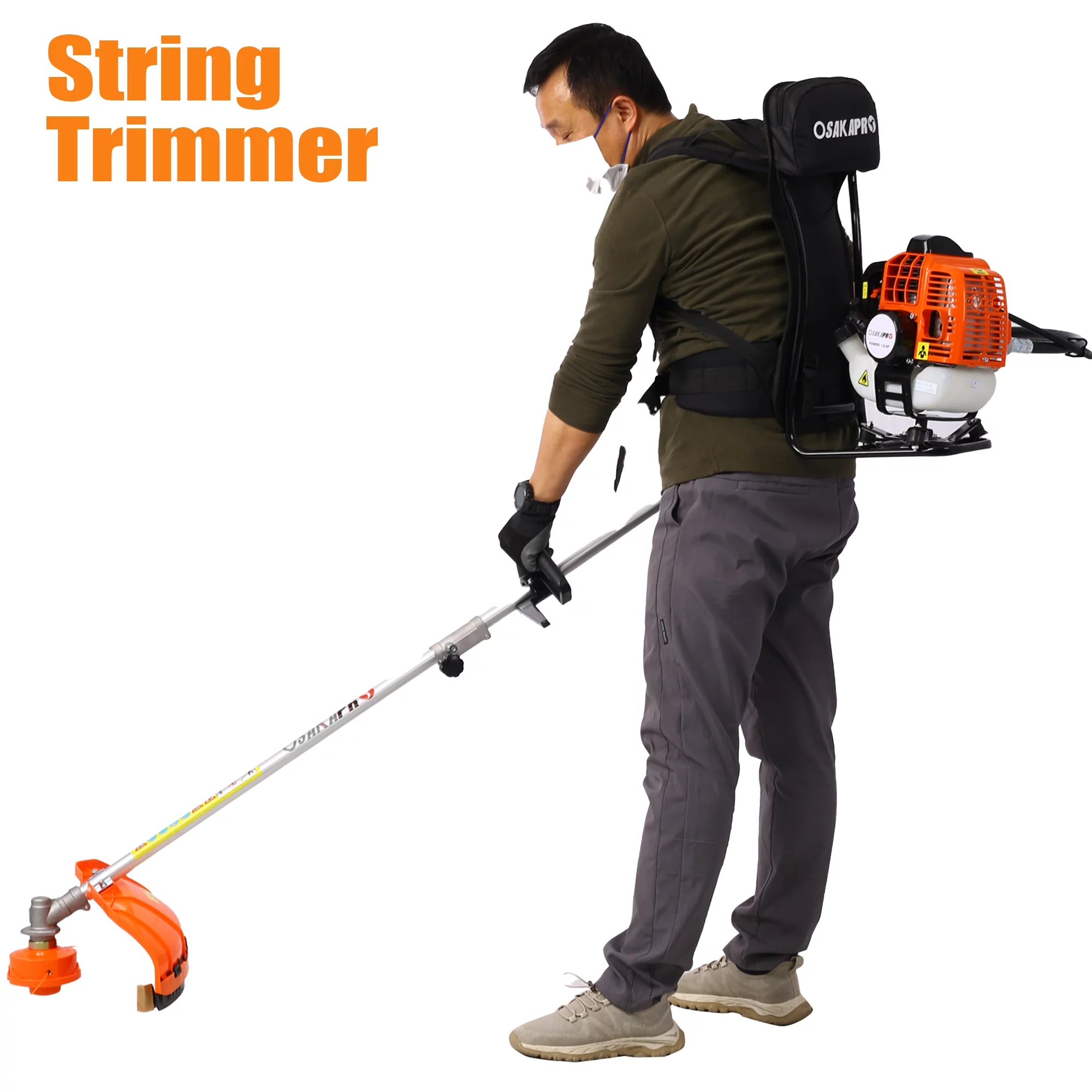 Sesslife 52CC 2-Cycle 4-in-1 Gas Grass Trimmer with Pole Saw, Hedge Trimmer & Brush Cutter C8616