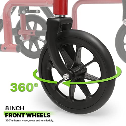 Wheelchair for Adults Foldable Lightweight 16 Inch Seat k7p