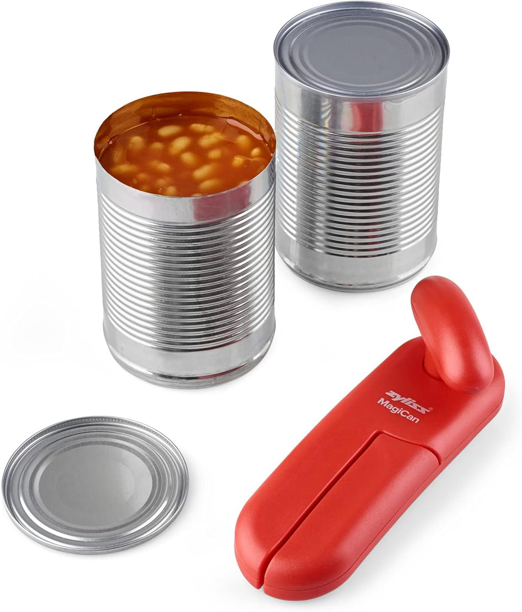 Zyliss MagiCan Manual Can Opener with Lid Release, Red O771