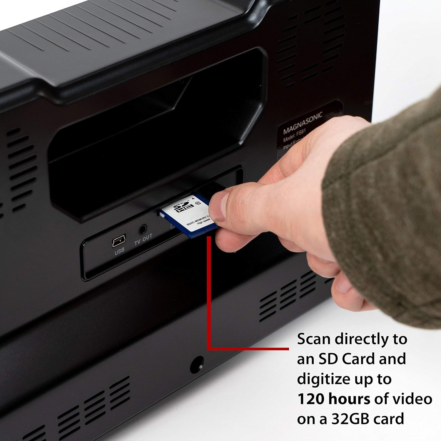 8mm Film Scanner with 2.3 Screen for Digitizing Reels k7