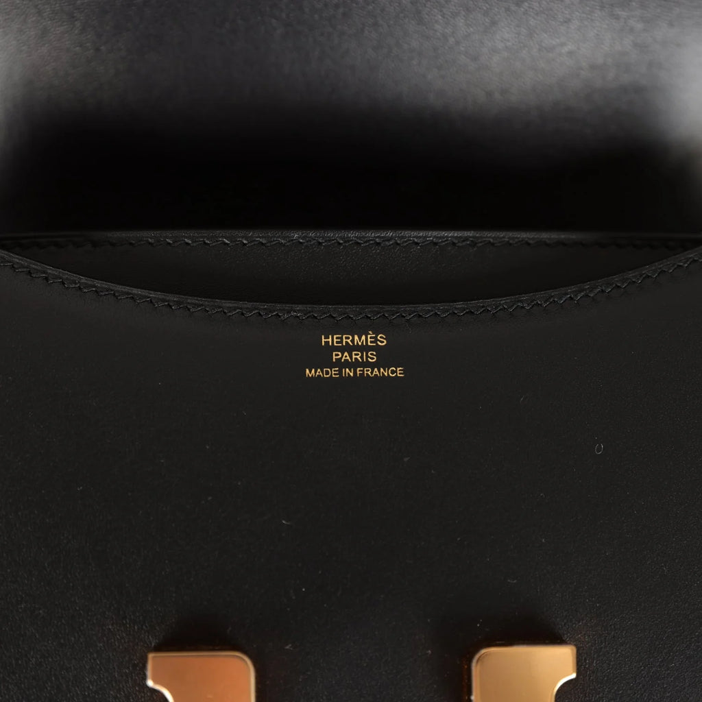 Black Leather Crossbody Bag Gold Hardware k7