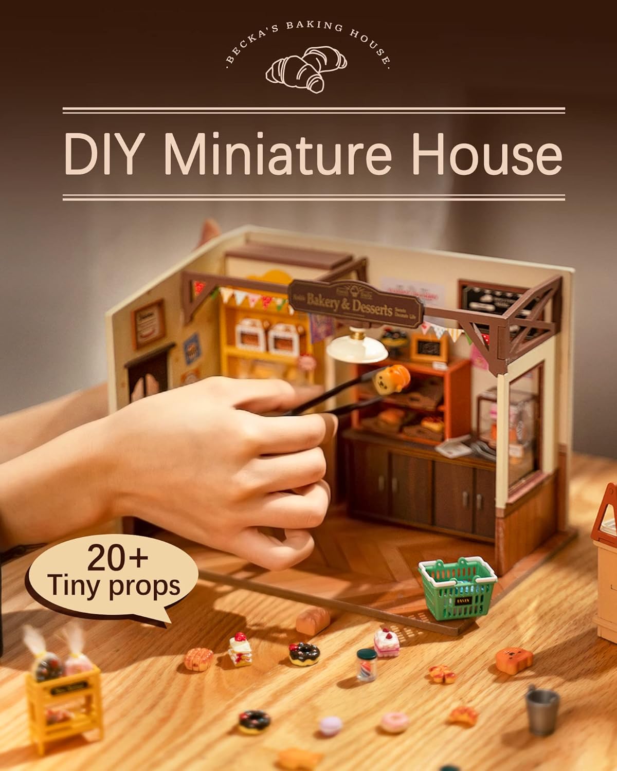 Rolife Miniature House Kit for Beginners 1:20 DIY Dollhouse with LED Lights K480279