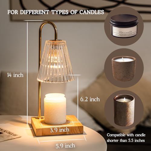 Candle Warmer Lamp with 2 Bulbs, Dimmable Wax Melt Warmer for Home Decor k7m