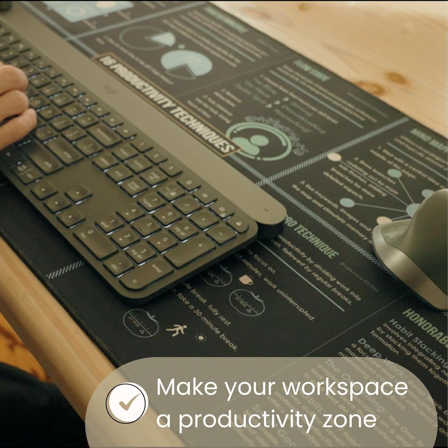 Infomat Office Desk Mat Large Mouse Pad for Keyboard and Mouse K197961