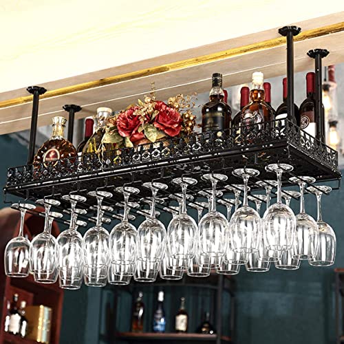 Vintage Bronze Wall Mounted Wine Rack Holder 80x35cm N70262