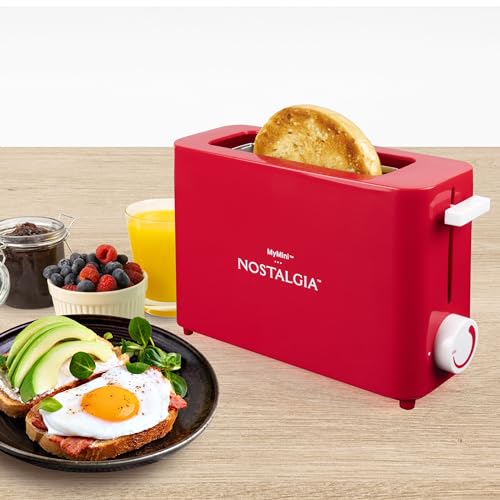 Nostalgia MyMini Single Slice Toaster, Compact Design, Aqua X616