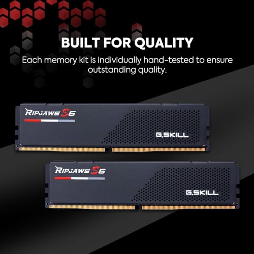 G.SKILL Ripjaws S5 DDR5 RAM 32GB (2x16GB) 5600MT/s Desktop Memory UDIMM - Matte Black D1369