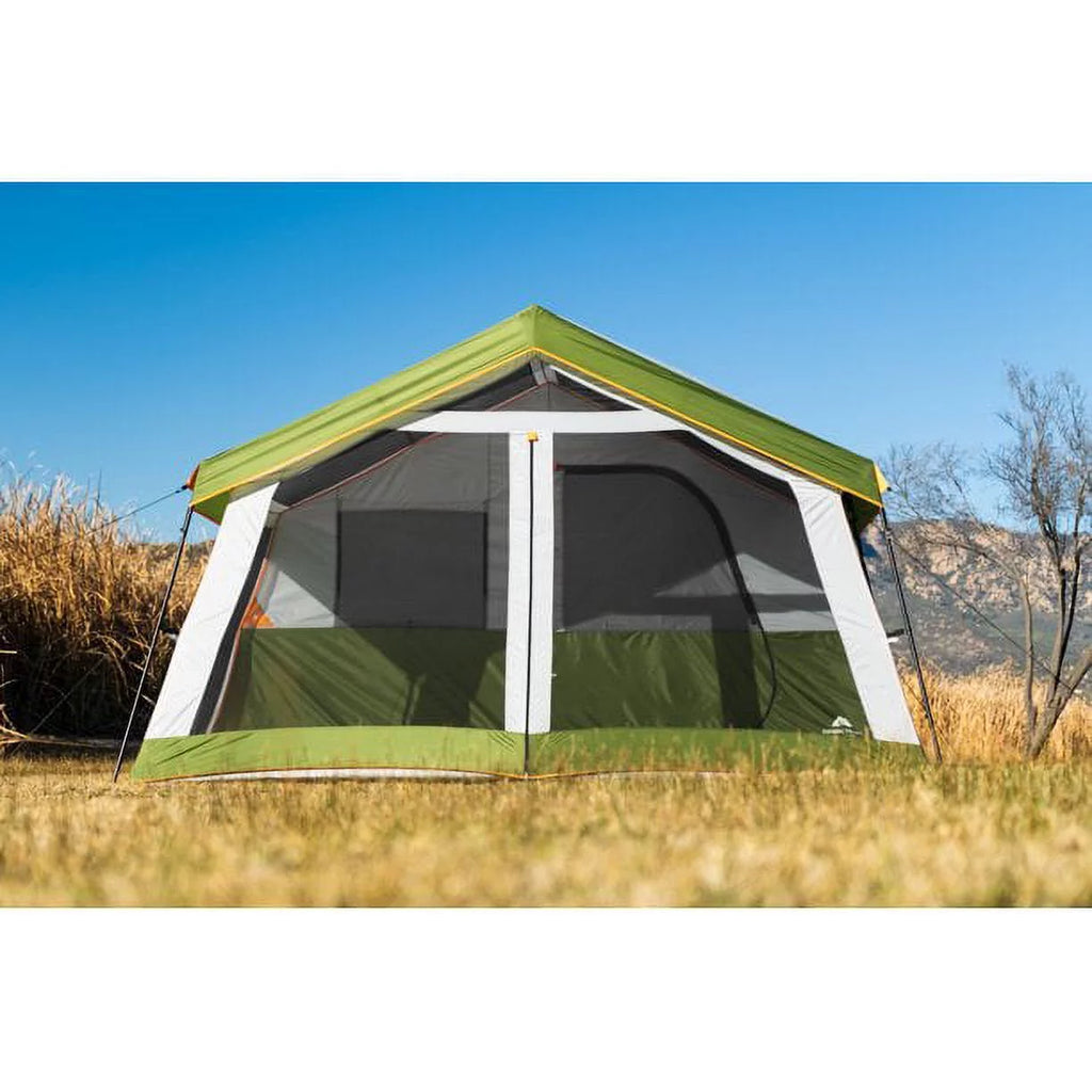 8-Person Family Cabin Tent with Screen Porch Green a7