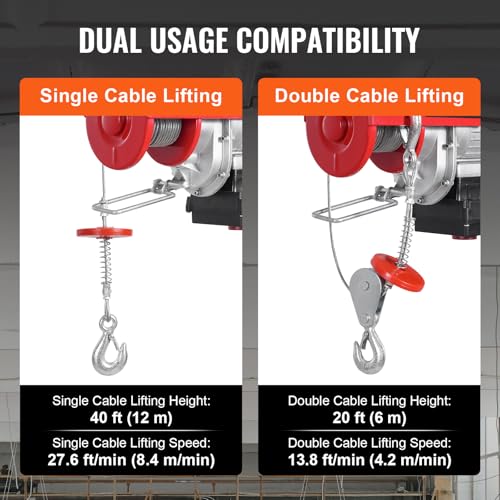 Electric Hoist 2200 lbs 110V Wireless Remote Control k7