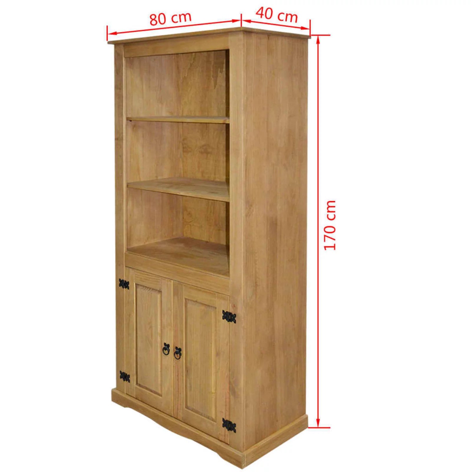 Dcenta Cupboard Mexican Pine Corona 31.5"x15.7"x66.9" U42230