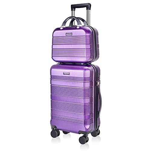 28" Expandable Luggage, Lightweight ABS+PC Carrying Suitcase with TSA Lock, Hard Case Luggage with Swivel Wheels (Black, 28" Check in)