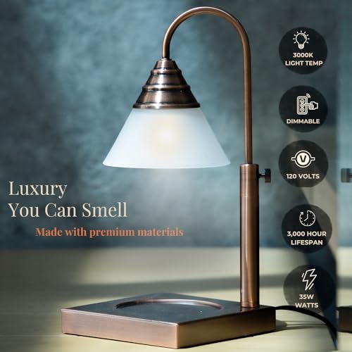Candle Warmer Lamp Height Adjustable Timer Dimmable Gold k7m