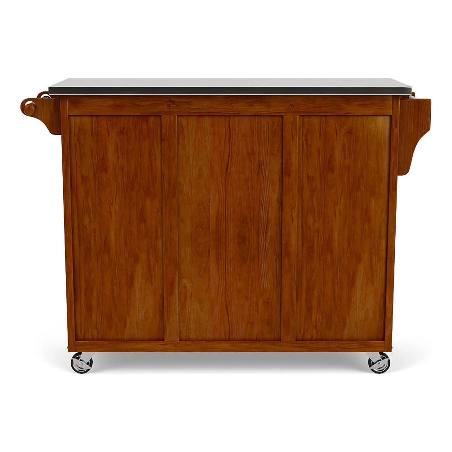 Solid Wood Kitchen Cart with Stainless Steel Top k7m
