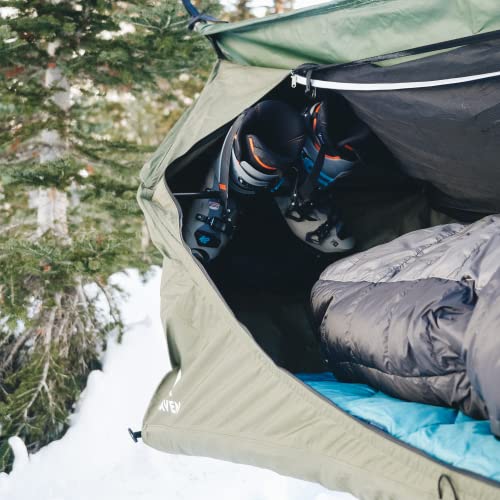 Haven Tents Lay Flat Hammock Tent with Mosquito Net, Insulated Pad and Rainfly M380