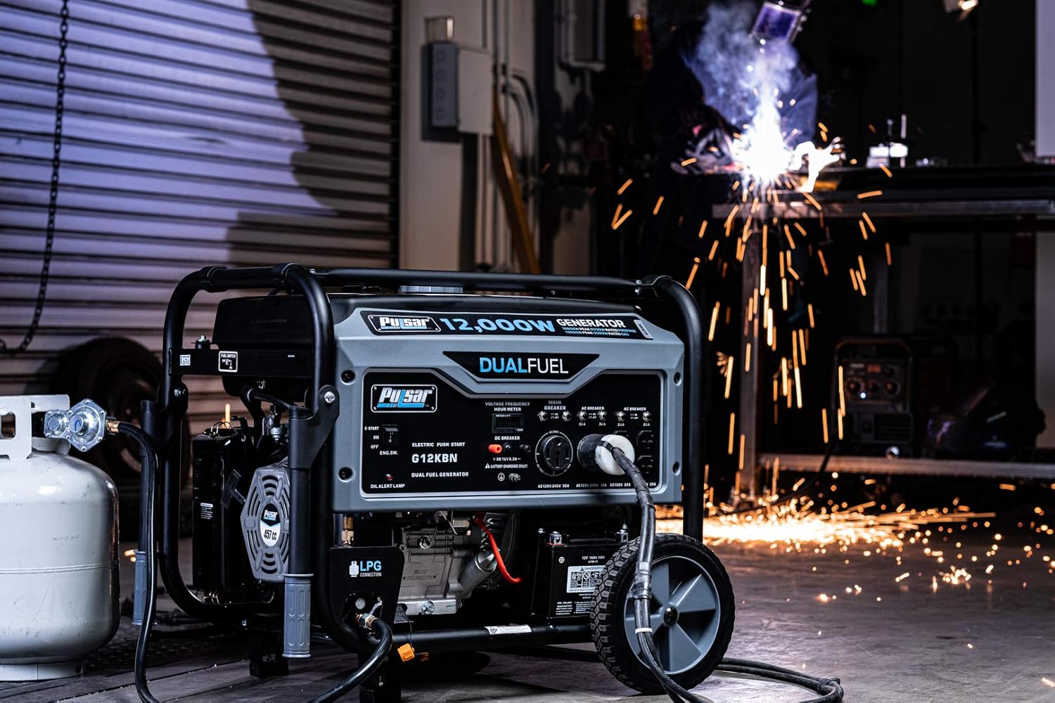 Heavy Duty Portable Dual Fuel Generator 9500 Watts Electric Start a7