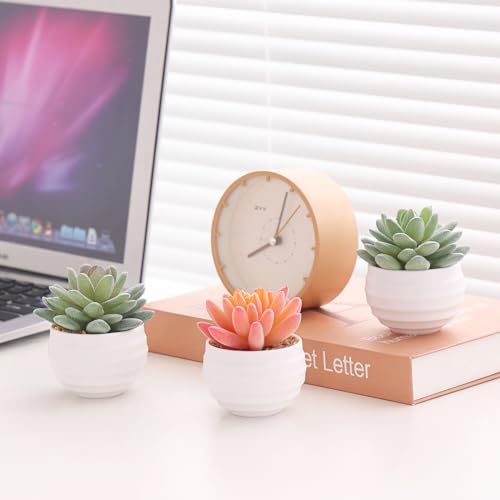 Tiita Artificial Succulents in Ceramic Pots for Desk Home Office Decor E105770