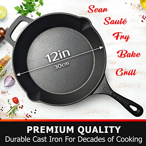 Mueller Pre-Seasoned Heavy-Duty Cast Iron Skillet 10-Inch X783738