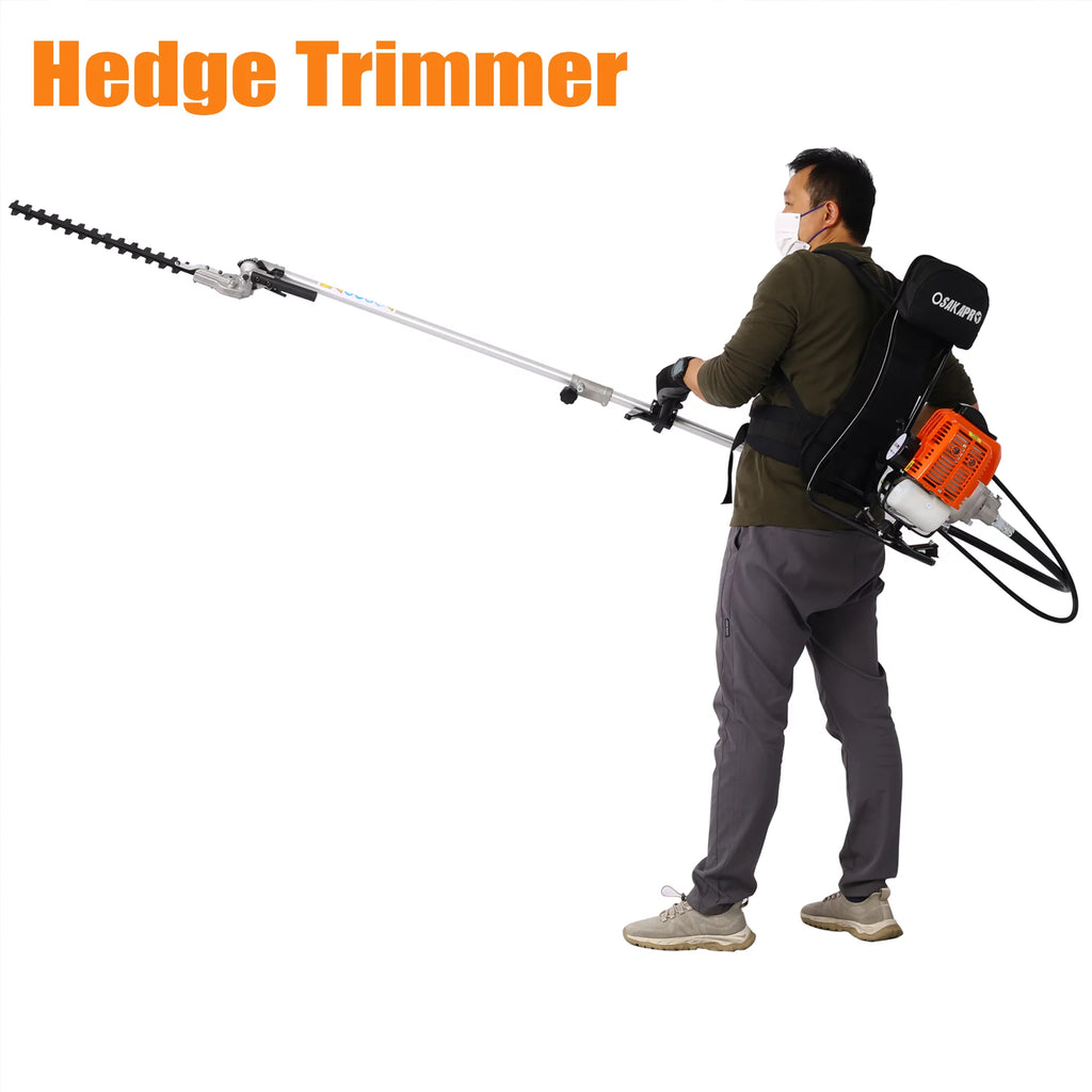 Sesslife 52CC 2-Cycle 4-in-1 Gas Grass Trimmer with Pole Saw, Hedge Trimmer & Brush Cutter C8616