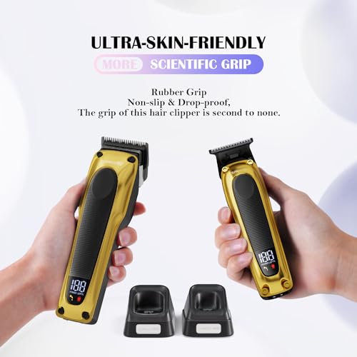 Professional Hair Clippers for Men Cordless Trimmer Set Silver k7q