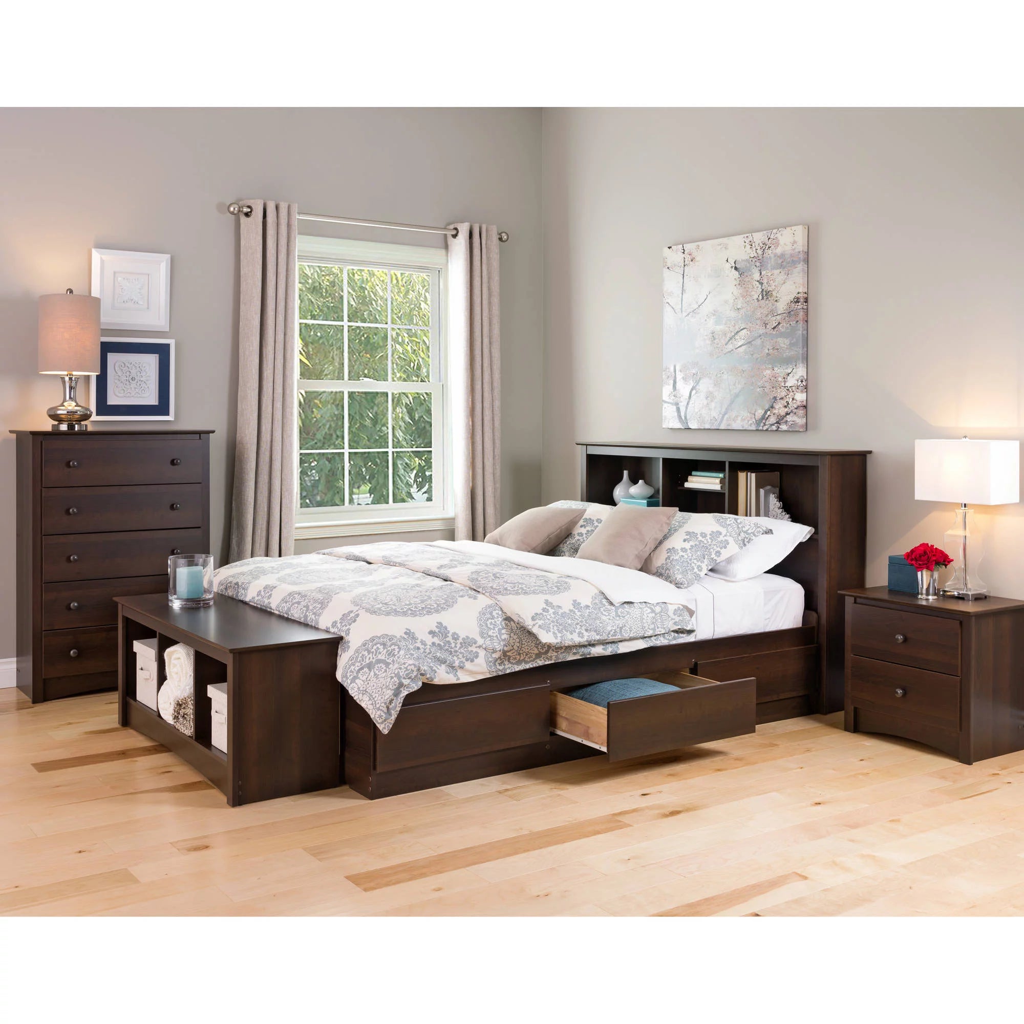 Prepac Fremont 5-Drawer Chest, Espresso W876214
