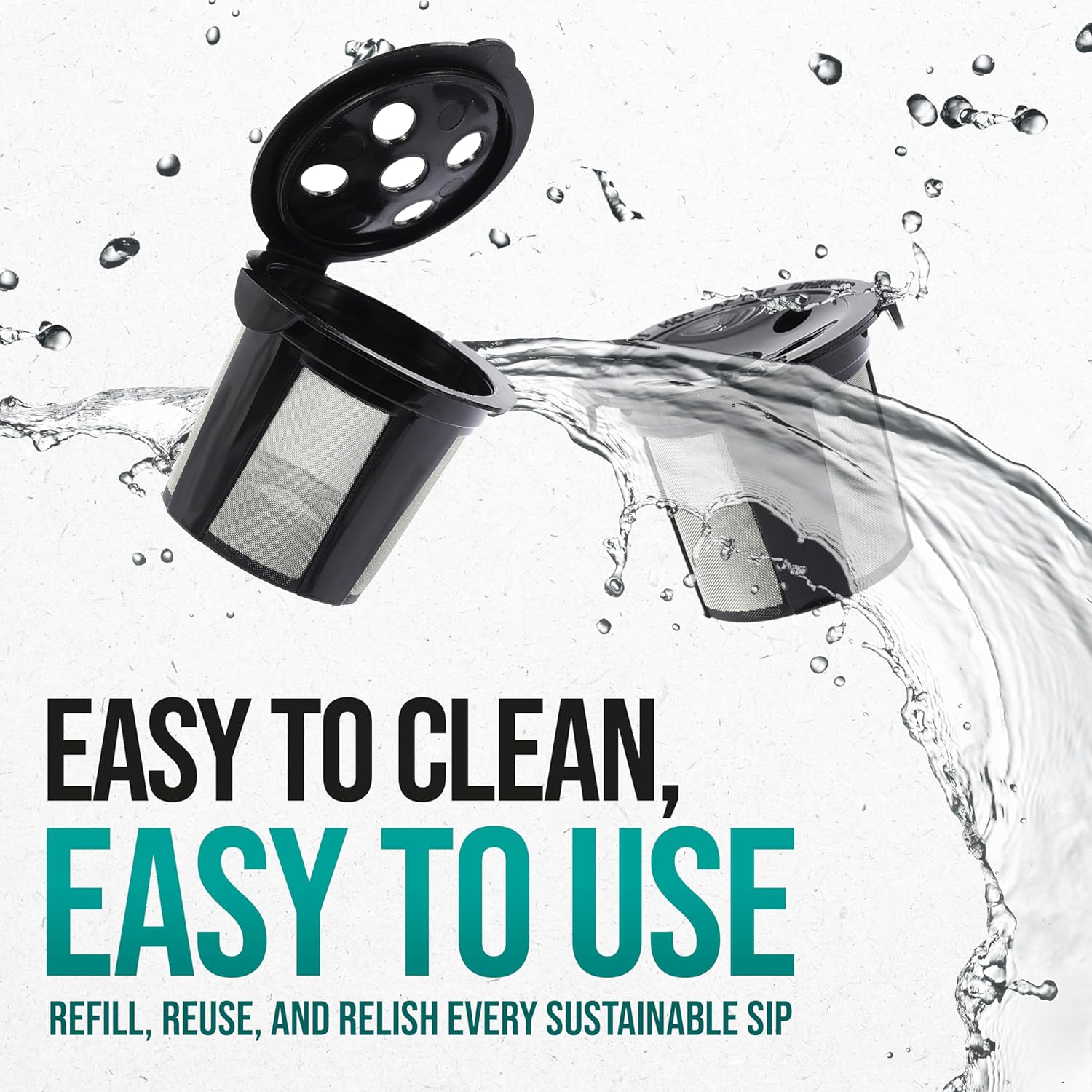 Reusable K Cups for Keurig Supreme, K Supreme Plus and K Slim by PureHQ, 4 Pack N93681