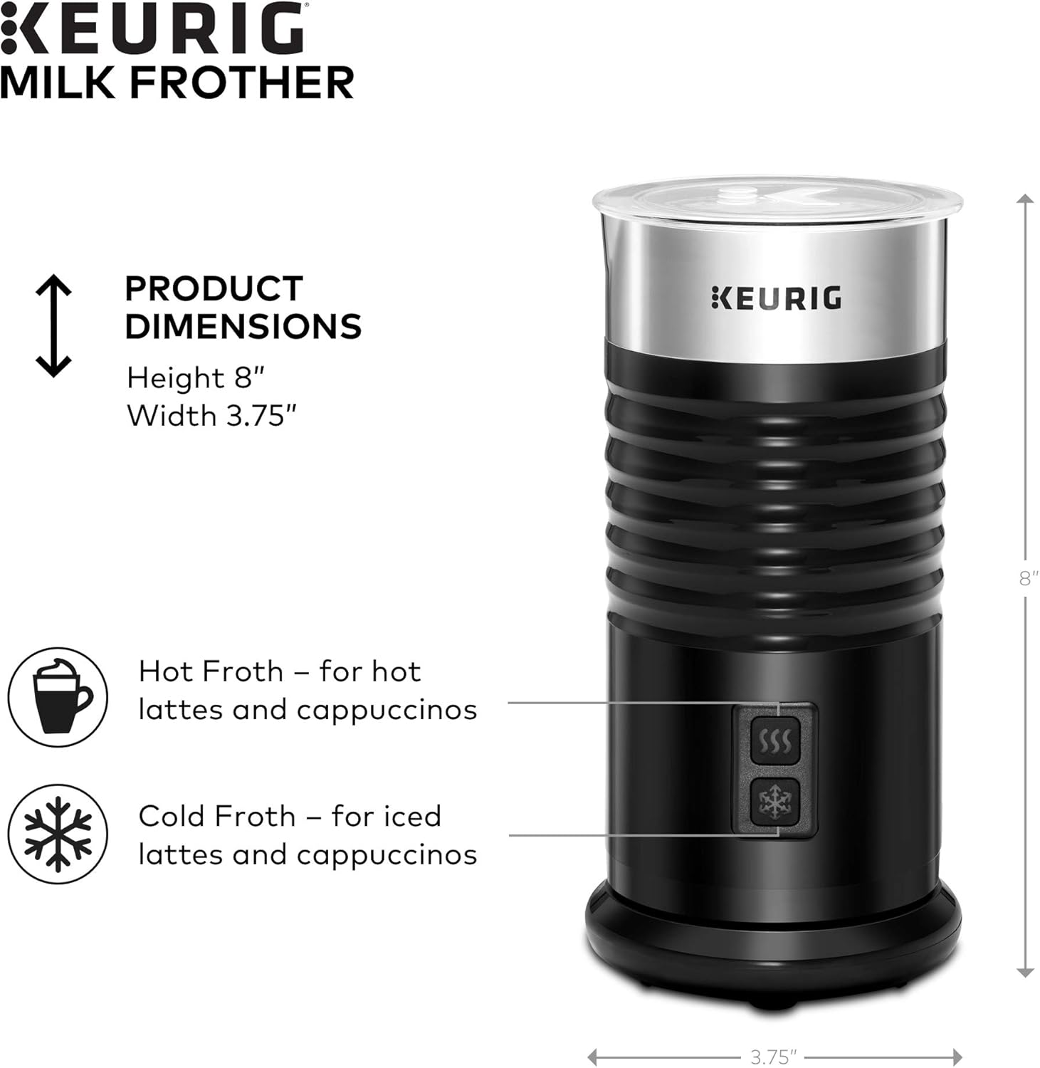 Keurig K-Supreme Plus SMART Single Serve Coffee Maker with Milk Frother K577360