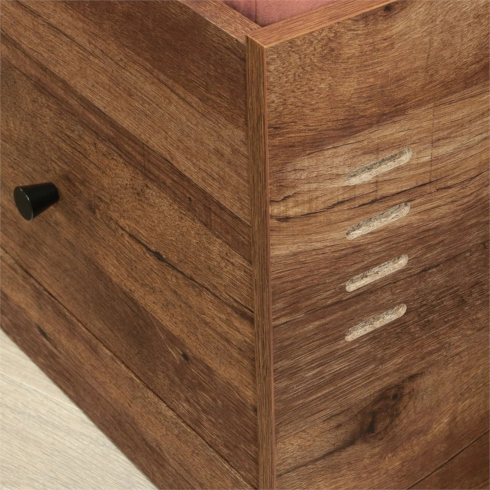 Pemberly Row Mates Bed in Vintage Oak Finish D2605
