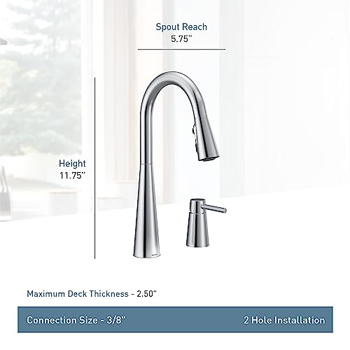 Moen 7871BL One-Handle High Arc Kitchen Faucet, Matte Black Q2563