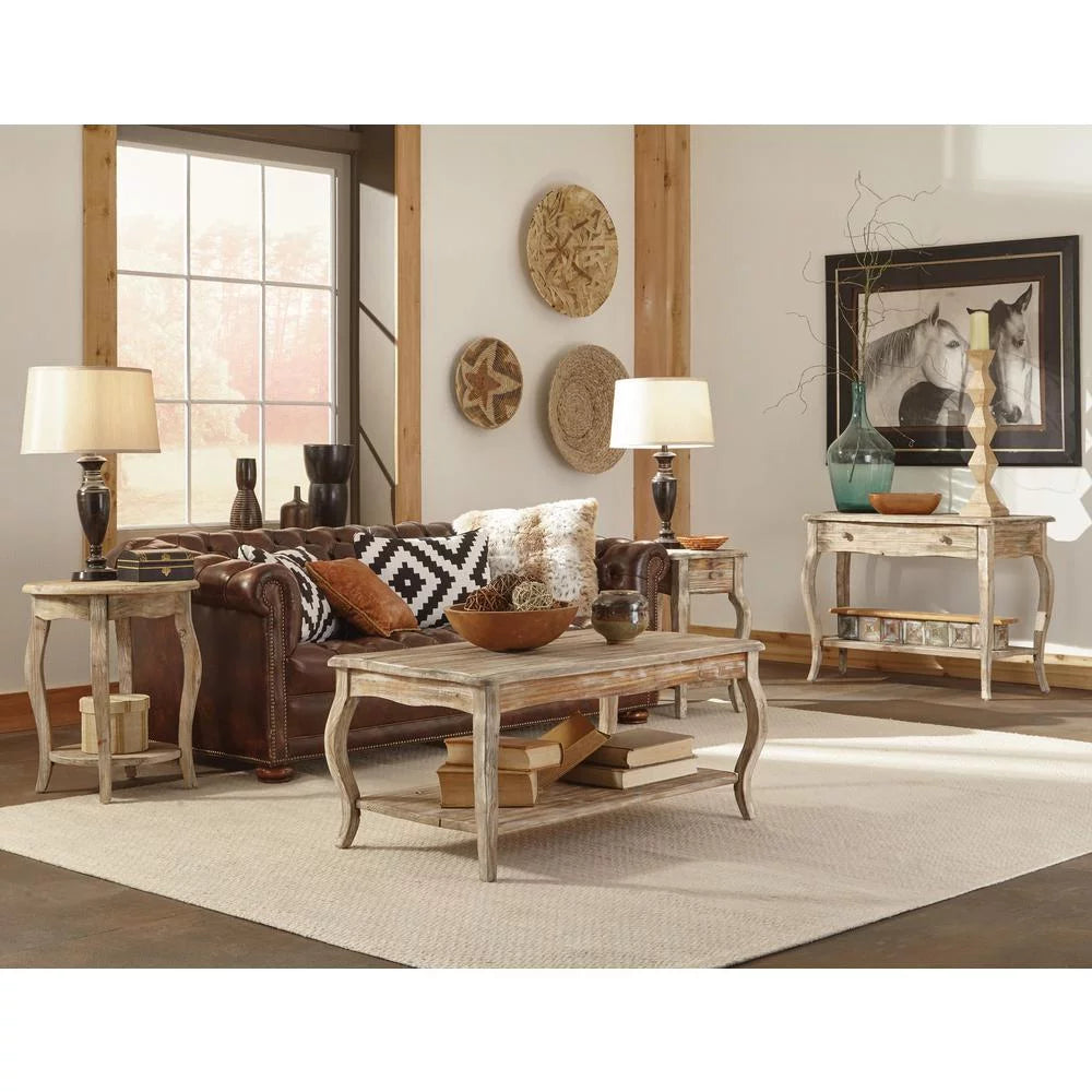 Alaterre Rustic Reclaimed Media Console Table, Driftwood M12964