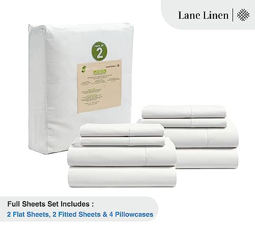Organic Cotton Queen Sheets 8pc Percale Bedding White A7