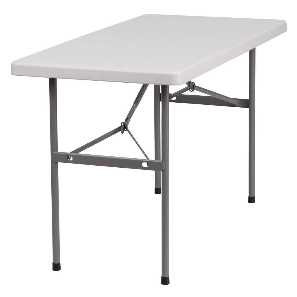 Flash Furniture 4-Foot Granite White Plastic Folding Table U771648
