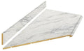 Hampton Bay 8 ft. White Laminate Countertop Kit with Left Miter and Full Wrap Ogee Edge in Calcutta Marble