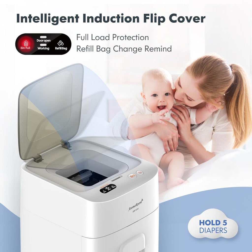 Diaper Pail Odor-Locking Smart Trash Can k7m