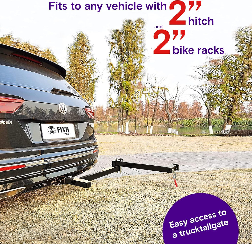 Bike Rack Adapter for 2" Hitch Receiver Pivoting Arm k7m