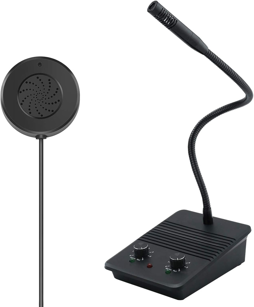 Window Intercom Speaker System Dual-Way Microphone for Office k7m